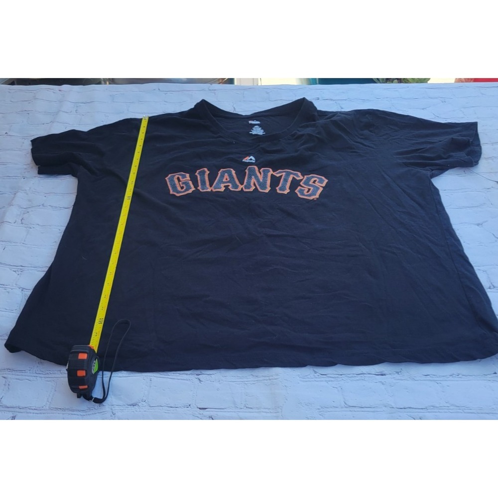 Majestic San Francisco Giants Madison Bumgarner 40 Black‎ T-Shirt Mens 2X MLB
